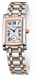 Longines Dolcevita Quartz Silver Dial Roman Numerals Stainless Steel and 18ct Rose Gold Watch# L5.502.5.71.7 (Women Watch)