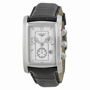 Longines White Quartz Watch #L5.680.4.16.2 (Men Watch)
