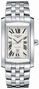 Longines Automatic Polished Stainless Steel White With Date At 6 Dial Polished Stainless Steel Band Watch #L5.688.4.71.6 (Men Watch)
