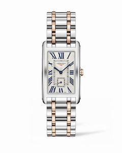 Longines DolceVita Quartz Roman Numerals Dial 18k Rose Gold and Stainless Steel Watch# L5.755.5.71.7 (Women Watch)