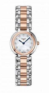 Longines Primaluna Quartz Mother of Pearl Diamonds Dial Stainless Steel 18ct Rose Gold Watch# L8.109.5.87.6 (Women Watch)