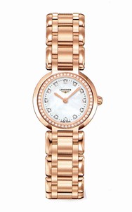 Longines Primaluna Quartz Diamond Mother of Pearl Dial Diamonds Bezel 18ct Rose Gold Watch# L8.109.9.87.6 (Women Watch)