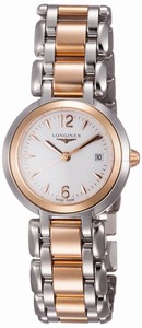 Longines White Dial Gold / Steel Watch #L8.110.5.16.6 (Women Watch)