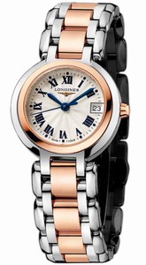 Longines Quartz 18kt Rose Gold/stainless Steel Silver Dial 18kt Rose Gold/stainless Steel Band Watch #L8.110.5.78.6 (Women Watch)