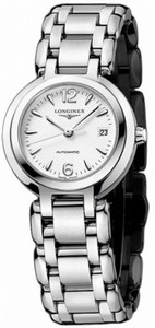 Longines Automatic Stainless Steel White Dial Stainless Steel Band Watch #L8.111.4.16.6 (Women Watch)