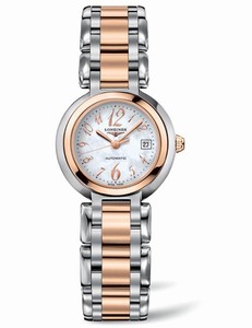 Longines Primaluna Automatic Mother of Pearl Dial Date Stainless Steel and 18ct Rose Gold Watch# L8.111.5.83.6 (Women Watch)