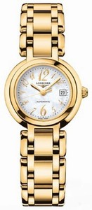 Longines Automatic 18kt Gold White Dial 18kt Gold Band Watch #L8.111.6.78.6 (Women Watch)