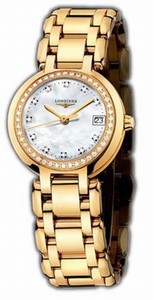 Longines Automatic 18kt Gold Diamond/mother Of Pearl Dial 18kt Gold Band Watch #L8.111.7.87.6 (Women Watch)