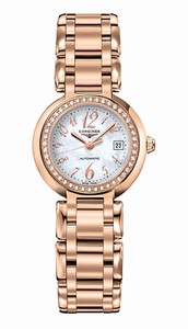 Longines Primaluna Automatic Mother of Pearl Dial Diamonds Bezel 18ct Rose Gold Watch# L8.111.9.83.6 (Women Watch)