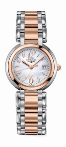 Longines Primaluna Quartz Mother of Pearl Date Dial 18ct Rose Gold Stainless Steel Watch# L8.112.5.83.6 (Women Watch)