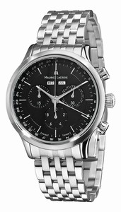 Maurice Lacroix Black Dial Stainless Steel Band Watch #LC1008-SS002330 (Men Watch)