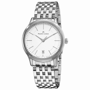 Maurice Lacroix Silver Dial Stainless Steel Band Watch #LC1117-SS002130 (Men Watch)