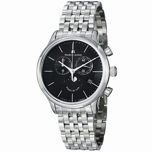 Maurice Lacroix Black Dial Stainless Steel Band Watch #LC1148-SS002-331 (Men Watch)