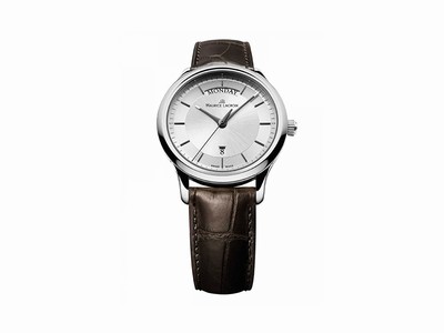 Maurice Lacroix Analog quartz Dial color Silver Watch # LC1227-SS001-131-2 (Men Watch)
