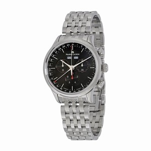 Maurice Lacroix Grey Dial Fixed Stainless Steel Band Watch #LC1228-SS002-331 (Men Watch)