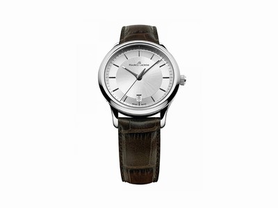 Maurice Lacroix Analog quartz Dial color Silver Watch # LC1237-SS001-131-1 (Men Watch)
