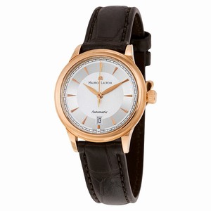 Maurice Lacroix Silver Automatic Watch #LC6003-PG101-130 (Women Watch)