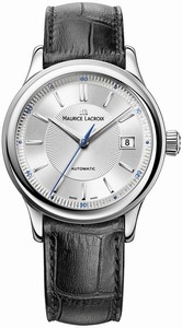 Maurice Lacroix Automatic Date Black Leather Watch # LC6027-SS001-110 (Men Watch)