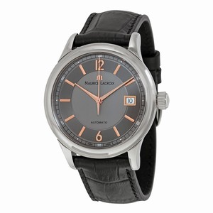 Maurice Lacroix Black Automatic Watch #LC6027-SS001-320 (Men Watch)