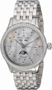 Maurice Lacroix Mother Of Pearl Automatic Watch #LC6057-SD502-17E (Women Watch)