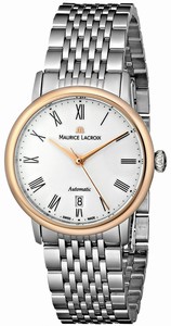 Maurice Lacroix Silver Automatic Watch #LC6063-PS102-110 (Women Watch)