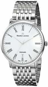 Maurice Lacroix Silver Dial Stainless Steel Band Watch #LC6067-SS002-110 (Men Watch)