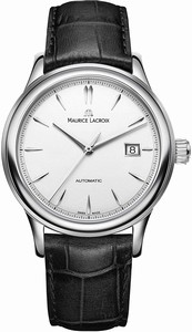 Maurice Lacroix Automatic Date Black Leather Watch # LC6098-SS001-130-1 (Men Watch)