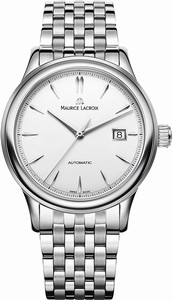 Maurice Lacroix Men's Dial Display Type : Analogue Water-restistant (bar) : 3 Diameter (without crown) in mm/inches : 40 / 157 Weight in g/ounces : 139 / 49 Watch # LC6098-SS002-130-1 (Men Watch)