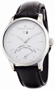 Maurice Lacroix Les Classiques Automatic White Dial Day Date Watch# LC6358-SS001-13E (Men Watch)