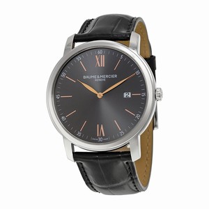 Baume & Mercier Quartz Dial Color Slate Grey Watch #M0A10266 (Men Watch)