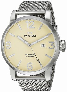 TW Steel Beige Dial Stainless Steel Watch #MB6 (Men Watch)
