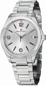 Maurice Lacroix Miros Quartz Analog Silver Dial Stainless Steel Watch #MI1018-SS002-130 (Men Watch)