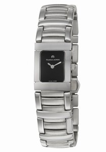 Maurice Lacroix Miros Quartz Black Dial Stainless Steel Watch# MI2012-SS002-330 (Women Watch)