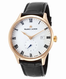 Maurice Lacroix White Dial Genuine Crocodile Watch #MLACROIX-MP6907-PG101-113 (Men Watch)