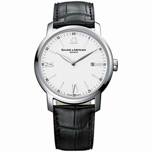 Baume & Mercier Scratch-resistant sapphire crystal Stainless steel Watch #MOA08485 (Men Watch)