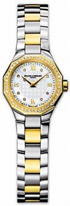 Baume & Mercier Swiss quartz 18k-gold-and-steel Watch #MOA08550 (Women Watch)