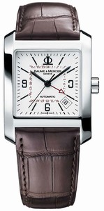 Baume & Mercier Automatic Stainless Steel Case White Dial Watch #MOA08685 (Men Watch)