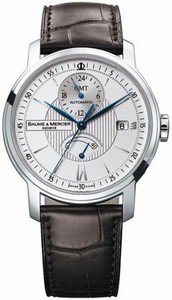 Baume & Mercier Automatic Stainless Steel Case Silver With Power Reserve Indicater At 6 Dial Watch #MOA08693 (Men Watch)