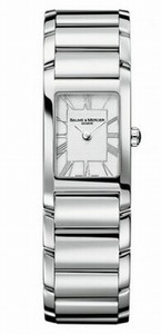 Baume & Mercier Quartz Stainless Steel Case White Sparkling Dial Watch #MOA08747 (Women Watch)