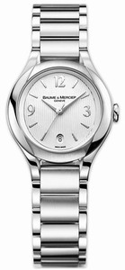 Baume & Mercier Quartz Stainless Steel Case Silver Dial Watch #MOA08767 (Women Watch)