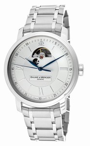 Baume & Mercier Automatic Silver Dial Stainless Steel Watch # MOA08833 (Men Watch)