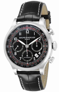 Baume & Mercier Automatic Dial Color Black Watch #MOA10042 (Men Watch)