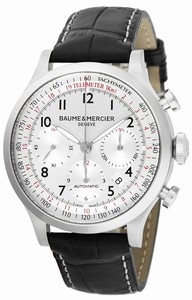 Baume & Mercier Automatic Dial Color White Watch #MOA10046 (Men Watch)
