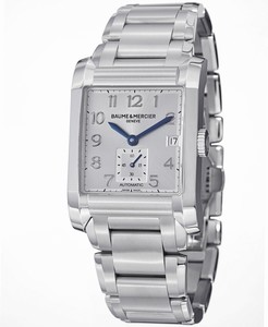 Baume & Mercier Hampton Automatic Silver Dial Small Second Hand Date Stainless Steel Watch# MOA10047 (Men Watch)