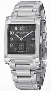 Baume & Mercier Hampton Automatic Black Dial Date Small Second Hand Stainless Steel Watch# MOA10048 (Men Watch)