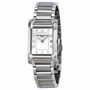 Baume & Mercier Hampton Quartz Mother of Pearl Diamond Dial Stainless Steel Watch# MOA10050 (Women Watch)
