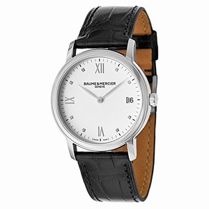 Baume & Mercier Swiss Quartz Dial Color White Watch #MOA10146 (Women Watch)