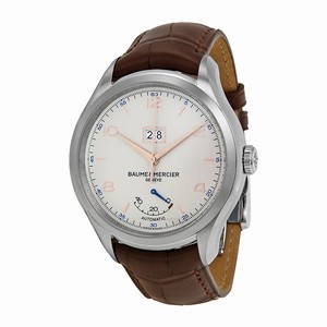 Baume & Mercier Automatic Dial Color Silver Watch #MOA10205 (Men Watch)