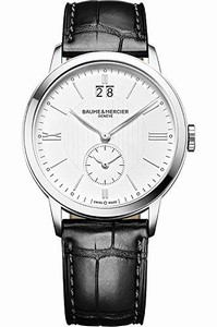 Baume & Mercier Quartz Dial Color White Watch #MOA10218 (Men Watch)