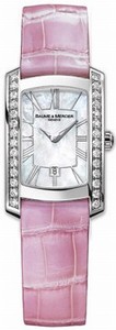 Baume & Mercier Swiss Quartz Dial Color White-mother-of-pearl Watch #MOA8745-PNKCD (Women Watch)